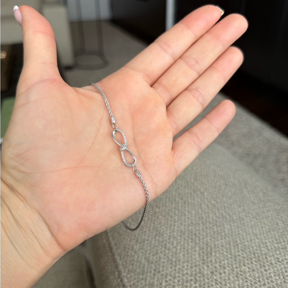 Chic Silver Infinity Bracelet - image 2